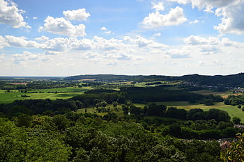 Ausztria, tájkép, szép, zöld, tól től, felett, természet, felhők, Österreich, landschaft, Schöne The