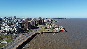 oceán, moře, budov, Uruguay, la plata, Montevideo, město, architektura, budova