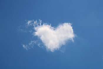 nube, corazón, amor, romance, romántico, sueño, esperanza, gracias a, viento, azul, Boda