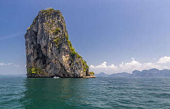 natur, Asien, resa, thailand, ö, landskap, berg, halong bay, sommar, turism, krabi