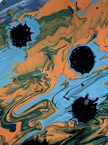 peinture abstraite liquide, Art abstrait vibrant, couleurs tourbillonnantes, éclaboussures noires audacieuses, oeuvre abstraite, abstrait coloré, Résumé moderne, art fluide, expressionisme abstrait, art contemporain, dessin abstrait