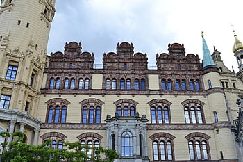 hrad, věž, budova, architektura, historicky, cestovní ruch, zámecký park, hlavní město státu, mezník, Nepál, mecklenburg západní pomerania