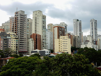 město, Pozadí, mrakodrap, architektura, Sao Paulo, Brazílie, Jižní Amerika