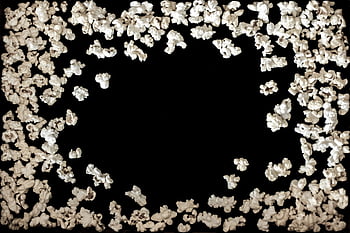 popcorn, rám, okraj, kopie prostor, tvořivý, film, kino, kukuřice