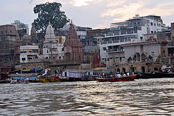 Ganges, Příroda, varanasi, Indie, schodiště, město, řeka, západ slunce, ganga, svatý, náboženství