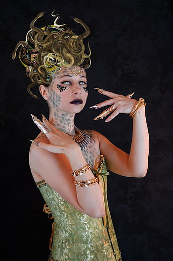 medusa, žena, fantazie, kostým, cosplay, gorgon, mýtus, hadi, mytologie, netvor, řecký