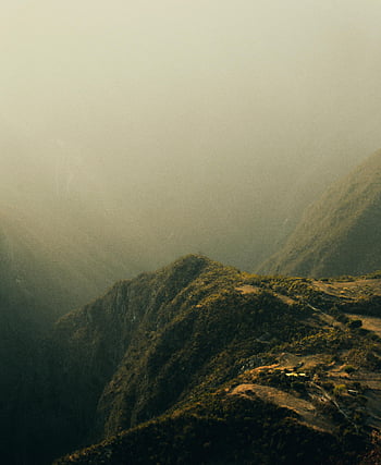 foggy mountain top, misty mountains, Tlamaya, Hidalgo, Mexico, aerial view, nature's beauty, mountain landscape, foggy landscape, mountain mist, scenic view