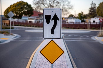 strada, cartello, direzione, guida, avvertimento, mezzi di trasporto, simbolo, traffico, segnaletica, auto, attenzione