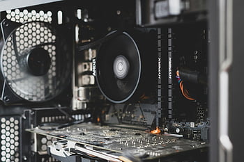 počítačový hardware, chladicí ventilátor, RAM, obvodů, vnitřní komponenty, Podrobný pohled, části počítače, chladící systém, paměťový modul, základní deska, chlazení procesoru
