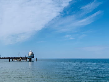 Ostsee, Meer, Tauchglocke, Tauchgondel, Küste, sonnig, Seebrücke, Seebrücke Zingst, zingst, traut sich, darß
