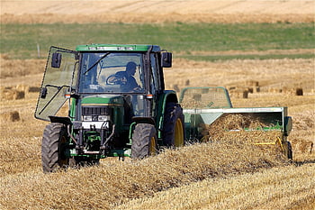 lis, sklizeň, pole, traktor, sláma, seno, stisknutí seno, lis na slámu, zemědělství, hospodářský dvůr, orná půda