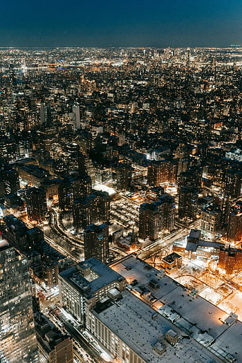 Modern Megapolis, gece cityscape, havadan görünüş, kentsel mimarlık, Parlak aydınlatılmış şehir, yoğun binalar, gece vakti, şehir Işıkları, şehir manzarası, Metropol alanı, gece kentsel sahne