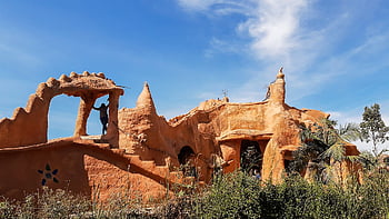 boyacá, Kolumbie, villa de leyva, casa terakota, koloniální, architektura, keramika, umění, terakota, Domov, socha