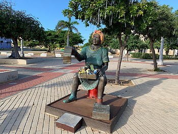 socha, aruba, karibský, san nicolás, apartheid