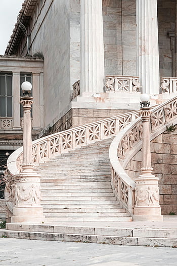 schody, budova, sloupců, mramor, architektura, klasický, kámen, zábradlí, kroky, vchod, sochařství