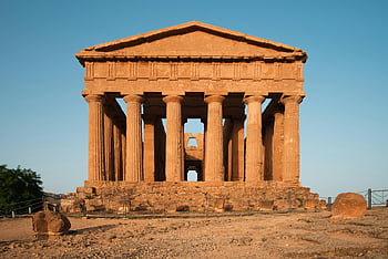 antico tempio, Tempio di Concordia, agrigento, sicilia, tramonto, architettura antica, sito storico, tempio greco, rovine classiche, monumenti italiani, colonne antiche