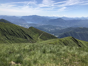 ceresio-søen, lugano fra monte tamaro, alpine rute, Alperne, alpine, eventyr, gå, himmel, toppe, udflugter, vandring