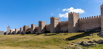pevnost, citadela, opevnění, zeď, Španělsko, středověký, architektura, středověké architektury, kamenné práce, zdivo, pole