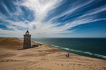 maják, pláž, písek, Příroda, moře, pobřeží, duna, kategorie, nebe, Rubjerg Knude Fyr, jutsko