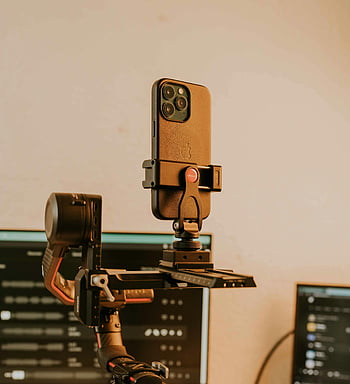 iphone, stabilisator, video-opname, mobiele telefoon, handvatbevestiging, indoor setup, detailopname, cameratelefoon, statief, video-apparatuur, smartphonebevel