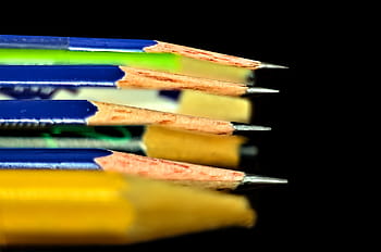 pencils, sharp, dull, close up, multiple focal length, depth of field, Pentax Art, focus stacking, darktable, Sharp as a Tack, HMM