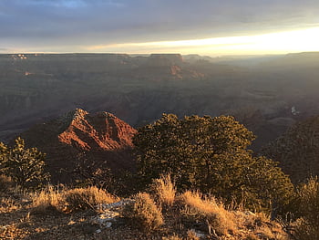 grand Canyon, sunset, sky, clouds, mountains, cavern, canyon, landscape, usa, arizona, travel
