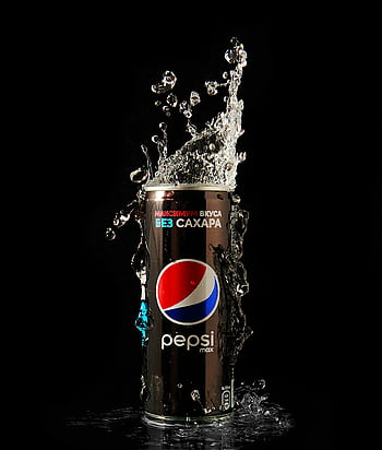 pepsi, umět, detail, stříkající vodě, černé pozadí, živý obrázek, Pepsi Max, soda, napít se, nápoj, občerstvení