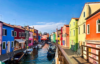 burano, Βενετία, πολύχρωμα σπίτια, κανάλι, Ιταλική γοητεία, ζωντανά σπίτια, βάρκες, νησί του Μπουράνο, ποταμός, παραδοσιακά σπίτια, ευρωπαϊκή αρχιτεκτονική