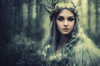 woman, elf, ai Generated, fantasy, fairy Tale, winter, portrait, beauty