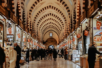 velký bazar, Istanbul, obchodů, davy, vibrující, ruch, trh, krocan, historický, architektura, bazar