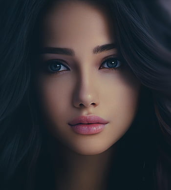wanita, indah, potret, lukisan, seni, karya seni, keindahan, model, pesona