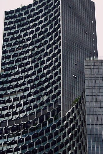сграда, небостъргач, геометричен, форми, шестоъгълник, архитект, архитектура, интересен