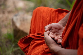 พระภิกษุสงฆ์, การทำสมาธิ, มือ, ท่า, โยคะ, ศรีลังกา, วัด, เงียบสงบ, พุทธศาสนา, การอธิษฐาน, ความเชื่อ
