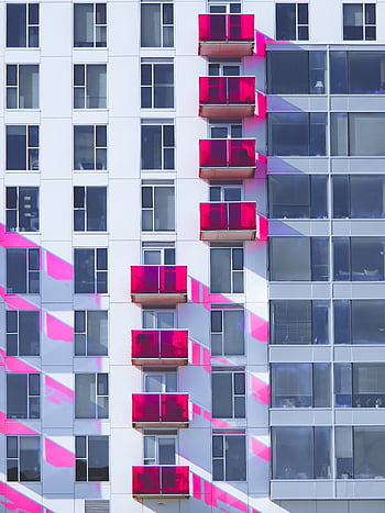 gebouw, balkons, buitenkant, architectuur, ontwerp, stad, facade, stedelijk, glas, modern, patroon
