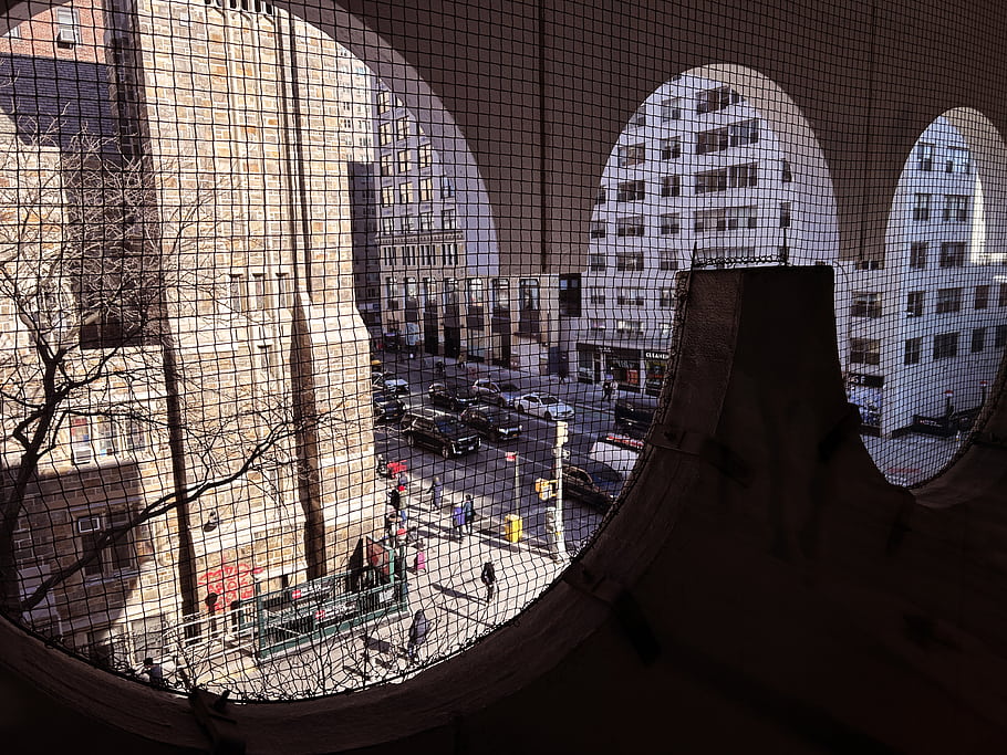 National Maritime Union, Lenox Health, wioska Greenwich, Fasada z iluminami, 200 West 13th Street, Nowy Jork, siódma aleja, operacja laserowa, na zewnątrz budynku, architektura miejska, widok ulicy