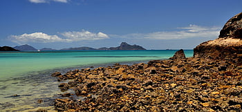 oceano, spiaggia, natura, Australia, viaggio, vacanza, paesaggio, rocce, isola, Queensland, acqua