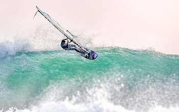 windsurfing, surferen, hav, solnedgang, Vest-Java, indonesia, natur