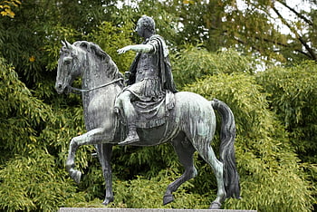 statua, scultura, monumento, natura, statua equestre, romano, turismo, parco, uomo, cavallo