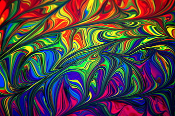 abstrakt illustration, Farverige hvirvler, Levende regnbue -nuancer, Dynamisk baggrund, kunstnerisk mønster, Blå grøn rød, abstrakt kunst, regnbue farver, Swirl -mønster, abstrakt design, farverig abstrakt