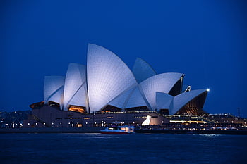 Sydney Opera House, noite, ponto de referência, sydney, viagem, turismo, teatro, Porto, atração, arquitetura, Austrália