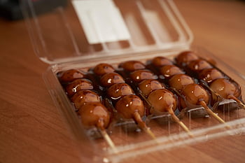 Mitarashi Dango, jídlo, japonský, špejle, Svačina, rýžové knedlíky, cukroví v japonském stylu, houskové knedlíky, kultura, tradiční, Lahodné