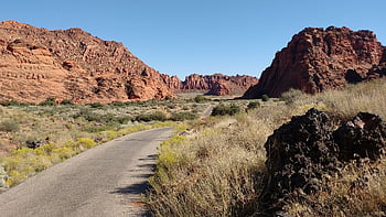 utah meridionale, deserto, rocce rosse, canyon di neve, deserto marrone, natura, neve marrone