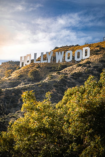 hollywood znamení, Los Angeles, Kalifornie, kultovní mezník, svěží kopce, čisté nebe, venkovní scenérie, Slavná atrakce, cíl cesty, přírodní krajina, hollywood kopce