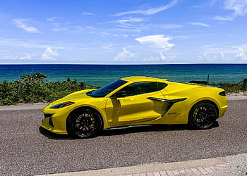 corvetta, Chevy Corvette Z06, supercar, Casey Key, sfondi per auto, Florida, golfo, veicolo, auto, automobile, cielo