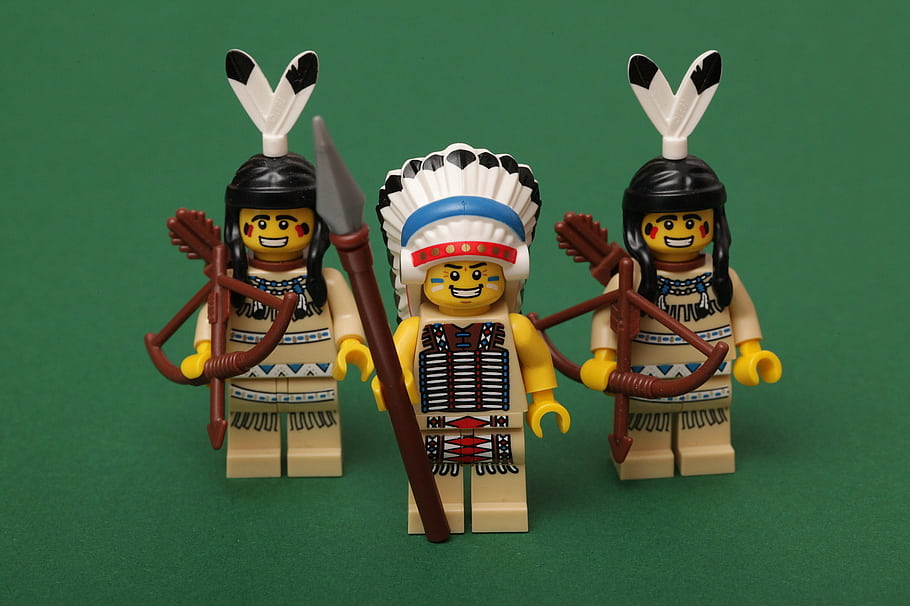 lego, minifig, indiánů, kmen, válečníci, náčelník, domorodci, Kánon 100 mm, Američtí domorodci, Napájení, 365