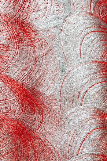 red and silver, paint peeling, dynamic swirls, textured abstract, artwork, red paint, silver paint, abstract art, textured surface, swirl patterns, peeling paint