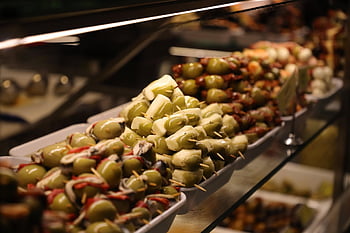 špejle, předkrmy, san miguel trhu, Madrid, Dobrý pátek, klování, Gastronomic Madrid, Castizo, Turist Madrid, předkrm