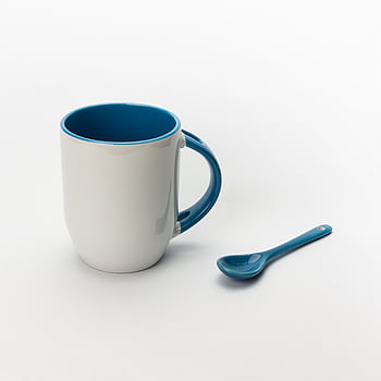 káva, pohár, lžíce, džbánek, šálek kávy, bílý hrnek, napít se, čaj, espresso, porcelán, kávový šálek