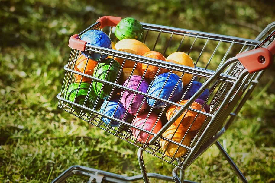 easter, purchasing, shopping Venture, easter Eggs, colorful Eggs, colored, easter Festival, nature, spring, easter Decoration, happy Easter