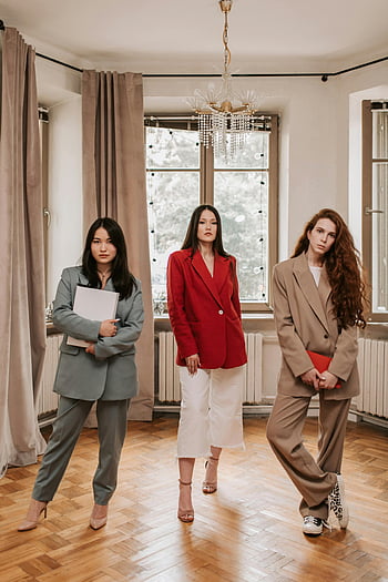 donne d'affari, diversità moderna, comando, Office elegante, donne sicure, abbigliamento da ufficio, impostazione professionale, ambiente di ufficio, Leadership diversa, ufficio moderno, Donne professionali